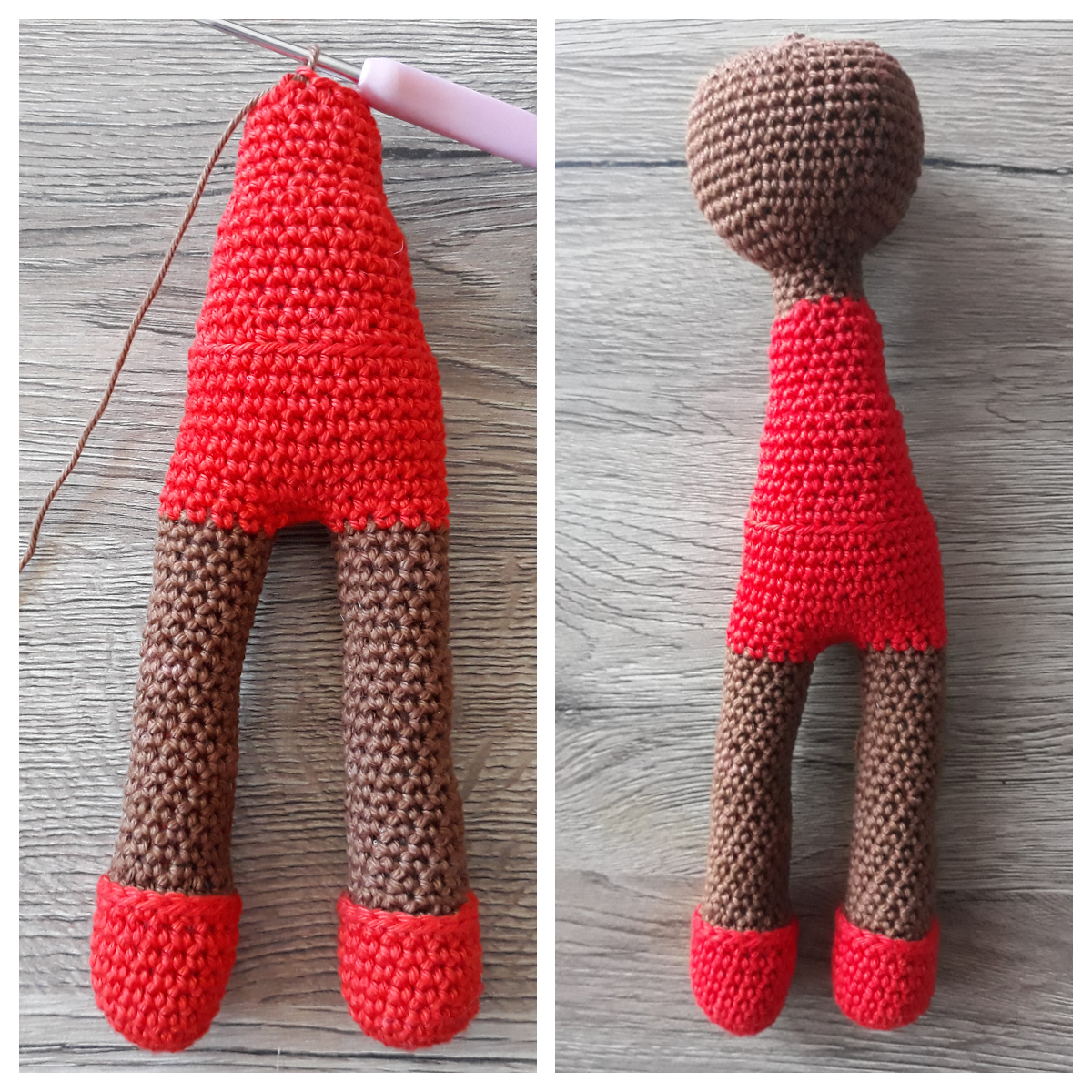 Blog-Inhaltsbild für 'weihnachtliches Rehmädchen, kostenlose Häkelanleitung'